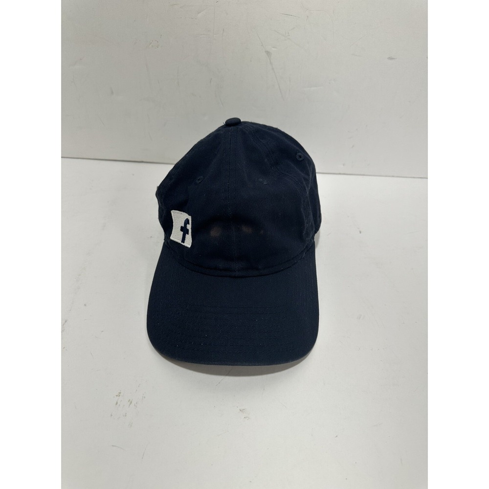 Facebook Research Logo Hat Embroidered Strapback Cap Dad Hat Navy Blue READ Desc